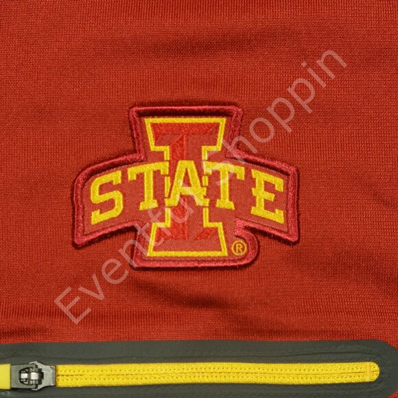 Nike Iowa State Pullover Mens Large Cardinal Red Gold Jacket Cyclones 1/4 Zip - Picture 4 of 7